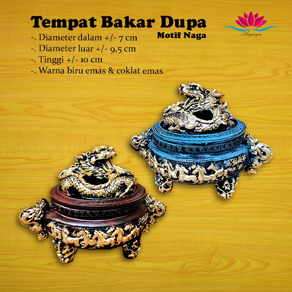Tempat Bakar Dupa / Dupa Lingkar 4 jam Naga Emas