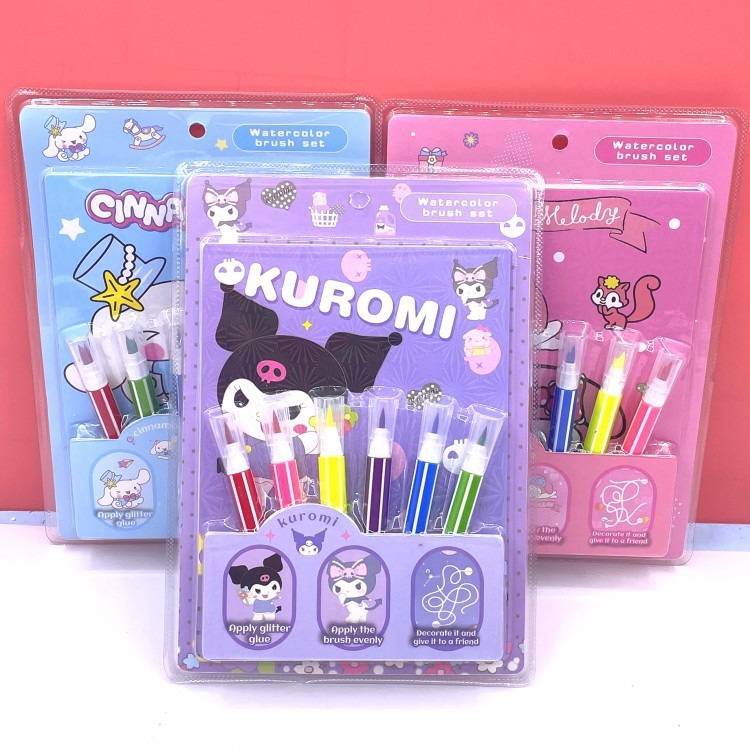 

HJK paint set Buku gambar karakter / Buku mewarnai free WATER color Brush pen premium / paint set