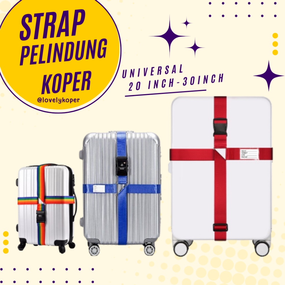 KODE F65Y Tali Pengikat Koper Belt Koper  Sabuk Koper Tali Pengaman Koper Strap Koper  Tali Pengaman