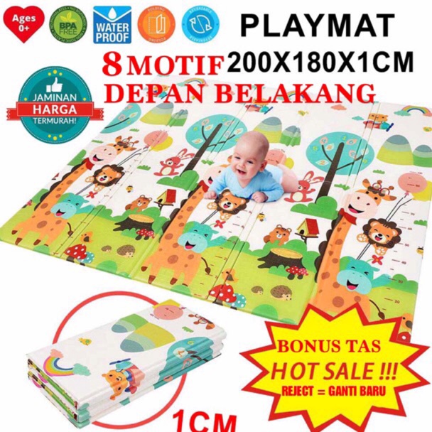 KODE S67L SNI 18x2cm PREMIUM PLAYMATE PLAYMAT BAYI XPE tebal 1 CM KARPET ANAK DAPAT TAS KARPET PLAYM