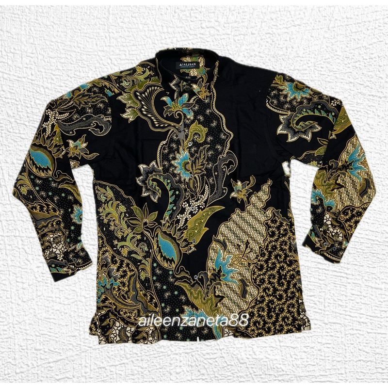Kemeja Batik Alisan Reguler FORMAL Lengan Panjang ukuran 14,5 ,15 , 15,5 dan 16 / Kemeja Pria / Paka