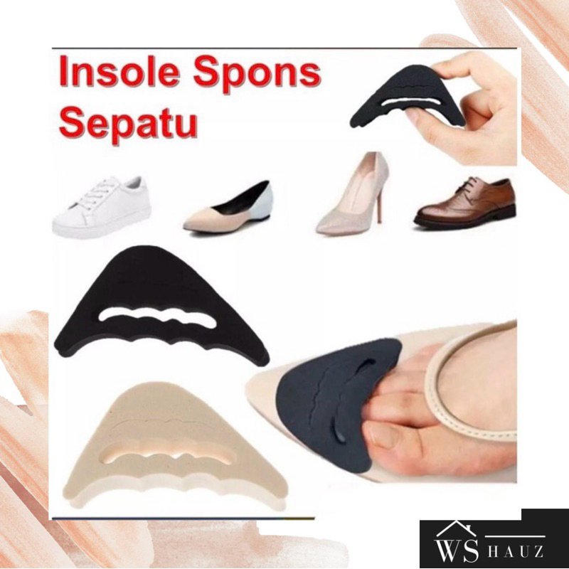 ( 1 PASANG ) BUSA SPONS INSOLE SPONS SEPATU GANJALAN SEPATU PENGGANJAL SEPATU KEBESARAN LONGGAR SEPA