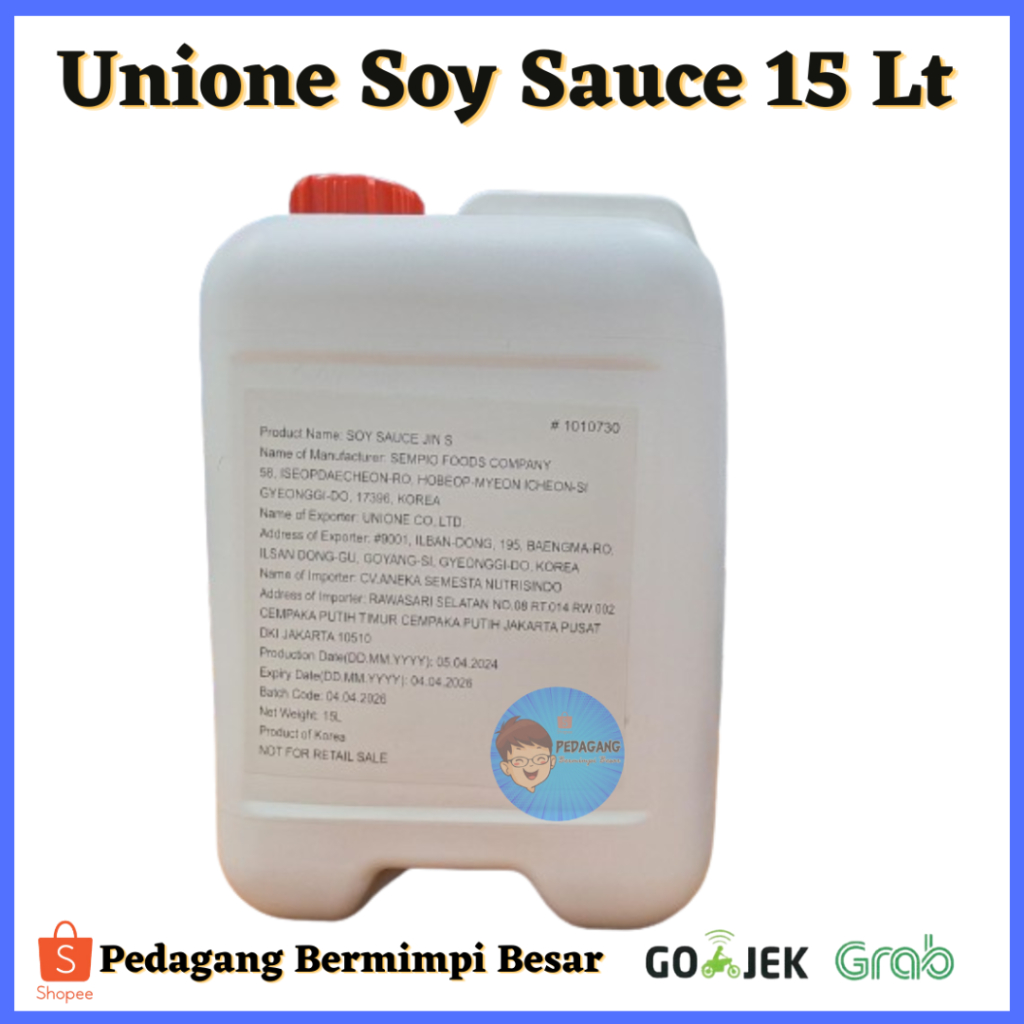 

Unione Soy Sauce 15 Lt/ SOY SAUCE JIN S/ Unione soy sauce