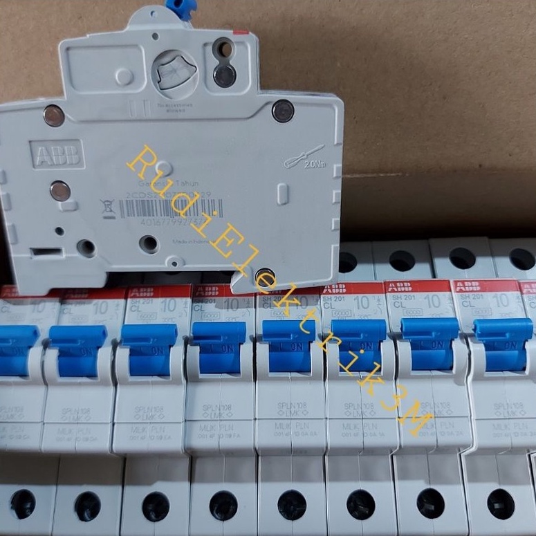 MCB ABB 1A 1Phase Original PLN type SH 21 Biru s C6B4