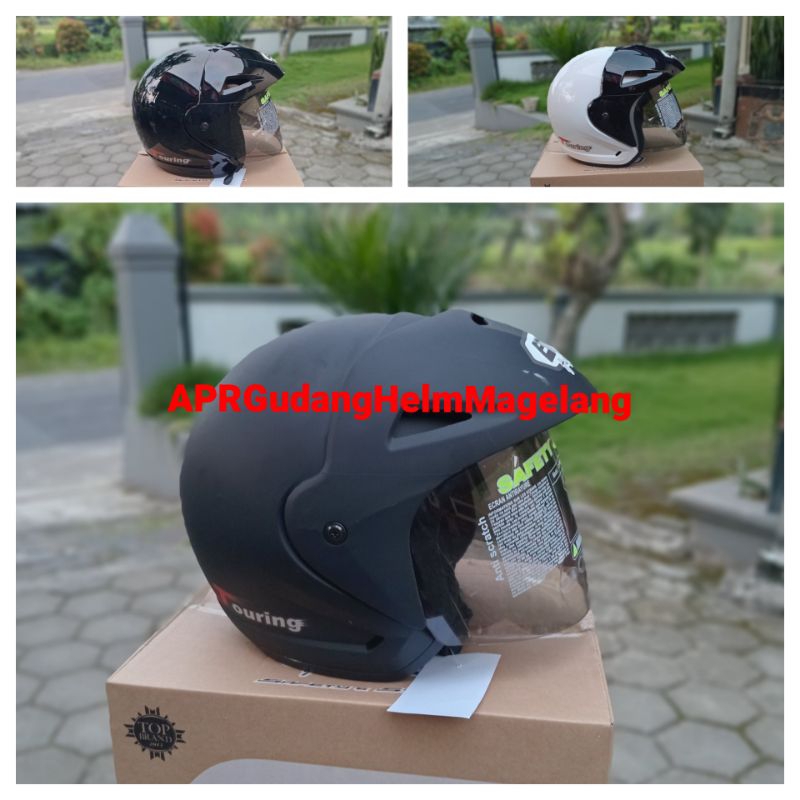 Helm BMC Touring Hitam Glossy Metallic Black Doff Dof White Putih Glosy Metalic Hlm Murah Magelang Y