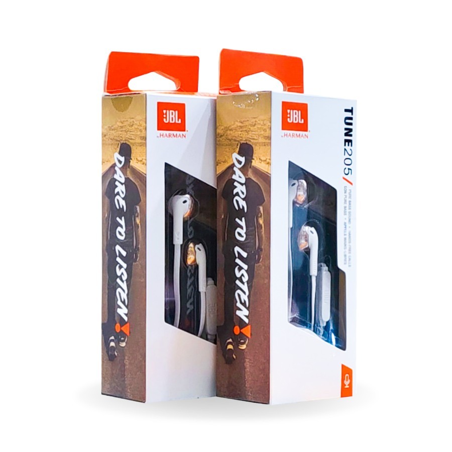 Handsfree Headset Pure Bass JBL Tone205 Earphone Kabel Jack 3.5mm