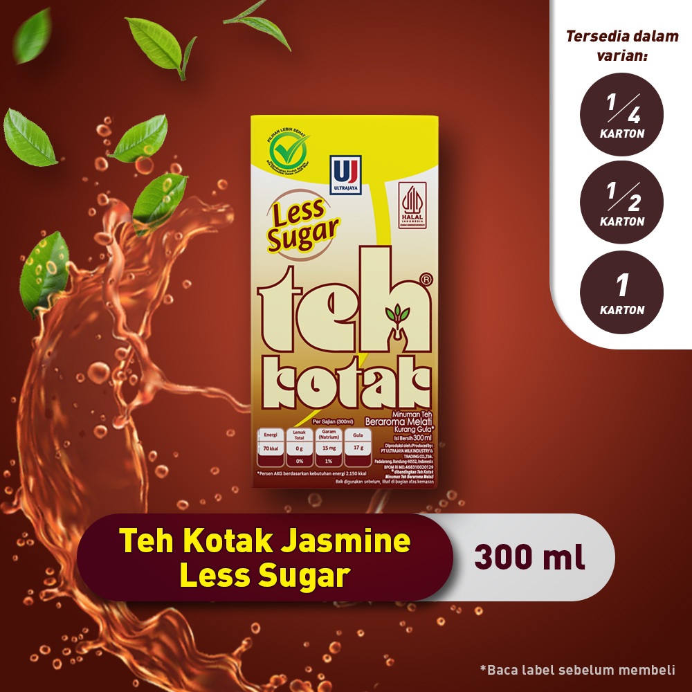 

Teh Kotak Jasmine Less Sugar 300 ml