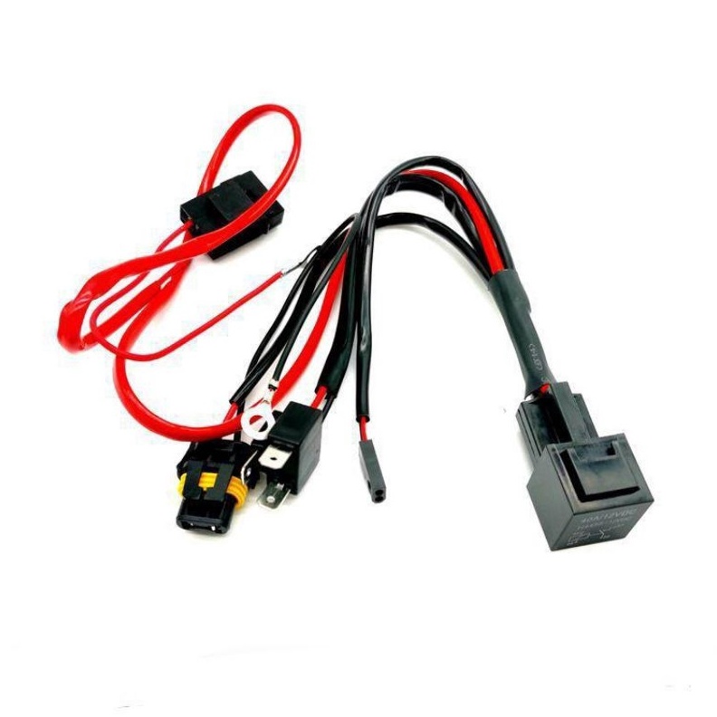 KODE Q72X Kabel Set Relay H4 Relay Lampu Biled Projie HID Led Motor Led Mobil H4 CR7 12V Premium Qua