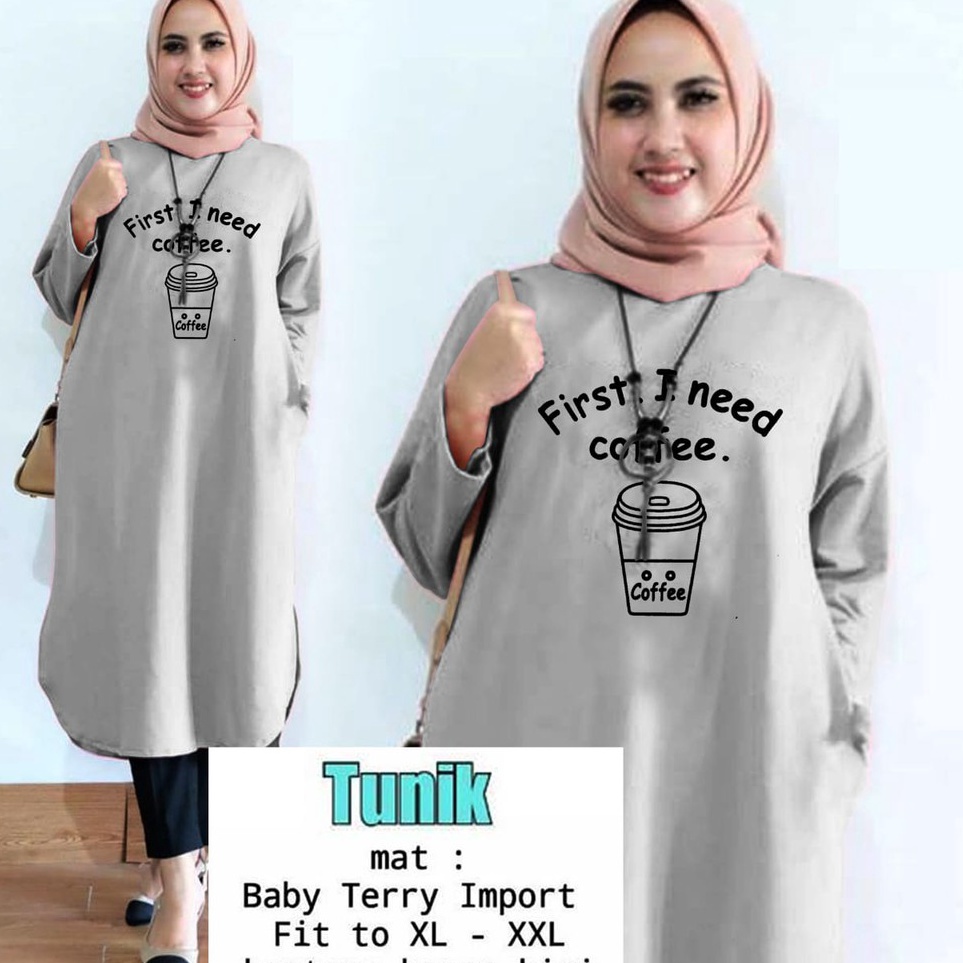 TUNIK COFFEE  TUNIK MAMACHI TUNIK PREMIUM TUNIK POLOS TUNIK CEWEK  TUNIK PANJANG  TUNIK CANTIK KODE 