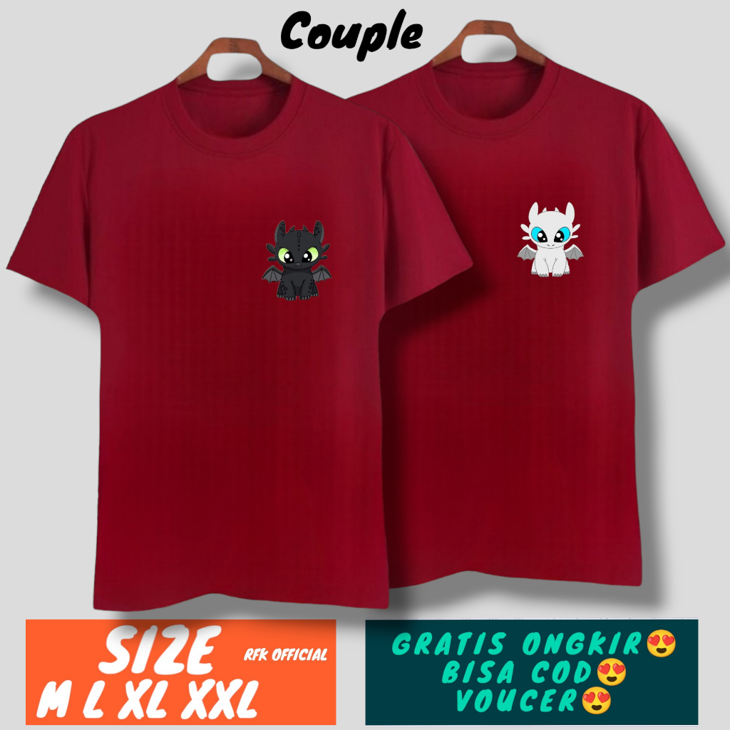 ( isi 2 pcs ) baju couple / kaos couple pasangan / baju kapelan sama pacar 2024 / baju couple pasang