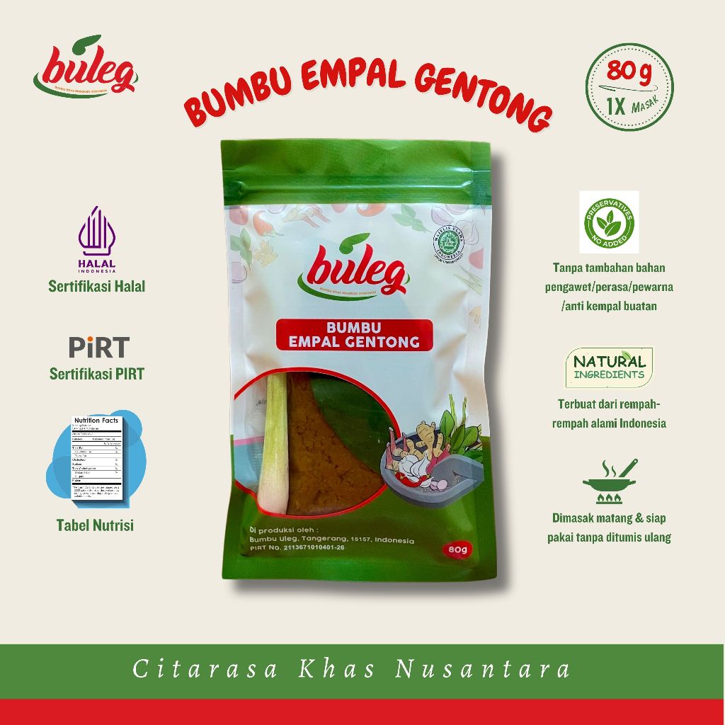 

Buleg Bumbu Empal Gentong - Pack 80 g