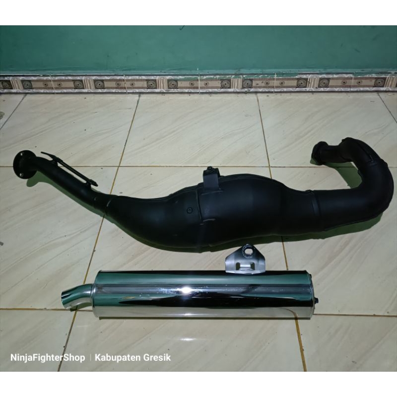 knalpot original ninja rr ninja r ninja ss standar belum bobok like new