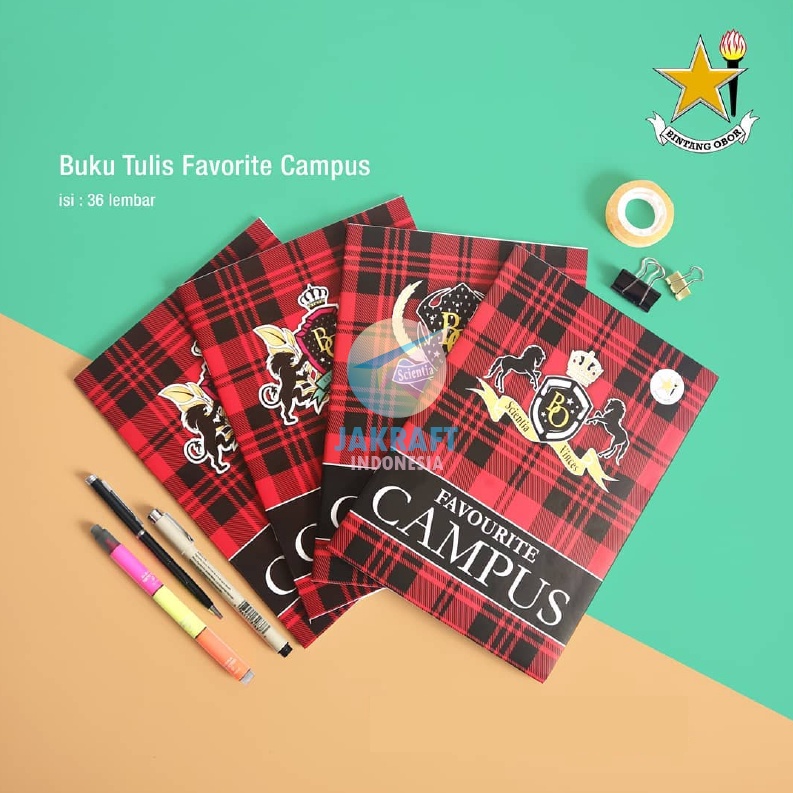 

TERMURAH 1 Pcs Buku Tulis BINTANG OBOR Favourite Campus B5 isi 36 Mirip Big Boss AA Maxy Maxi Boxy