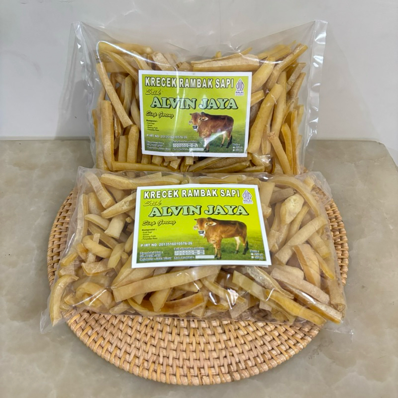 

Krecek Rambak Kulit Sapi Stik Premium "Alvin Jaya" 1kg