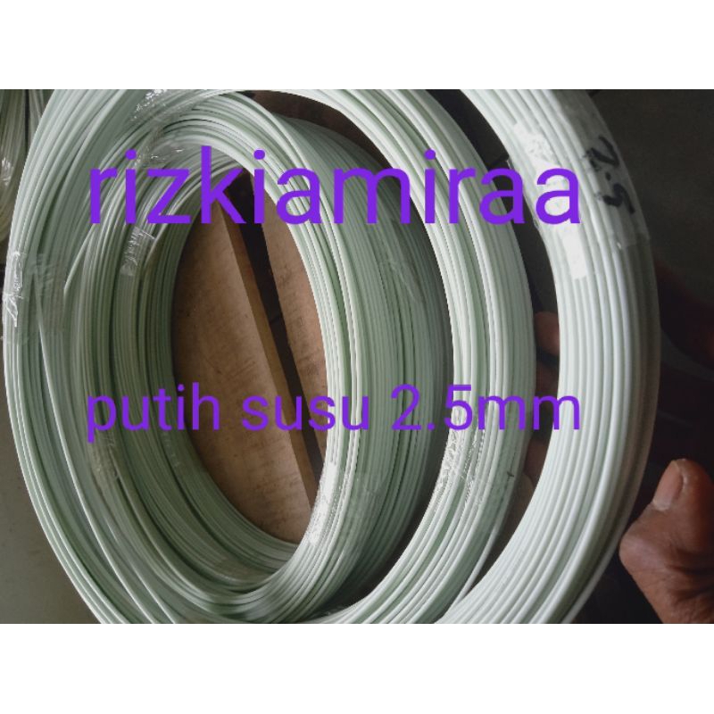 ruji jeruji fiber putih susu 2.5mm pulrol 1kg