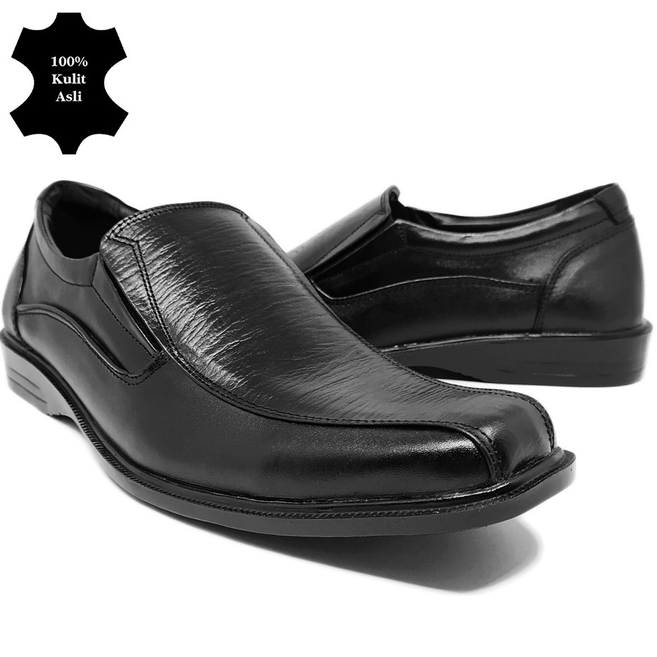 KODE D58P davalo Sepatu Pantofel Pria Formal Kerja Kantor Kulit Sapi Asli Cibaduyut Bandung