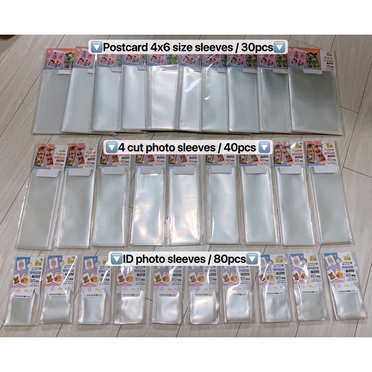 KODE K62I Daiso Sleeve Plastik Foto Photostrip Postcard ID photo 4 cut photo sleeves