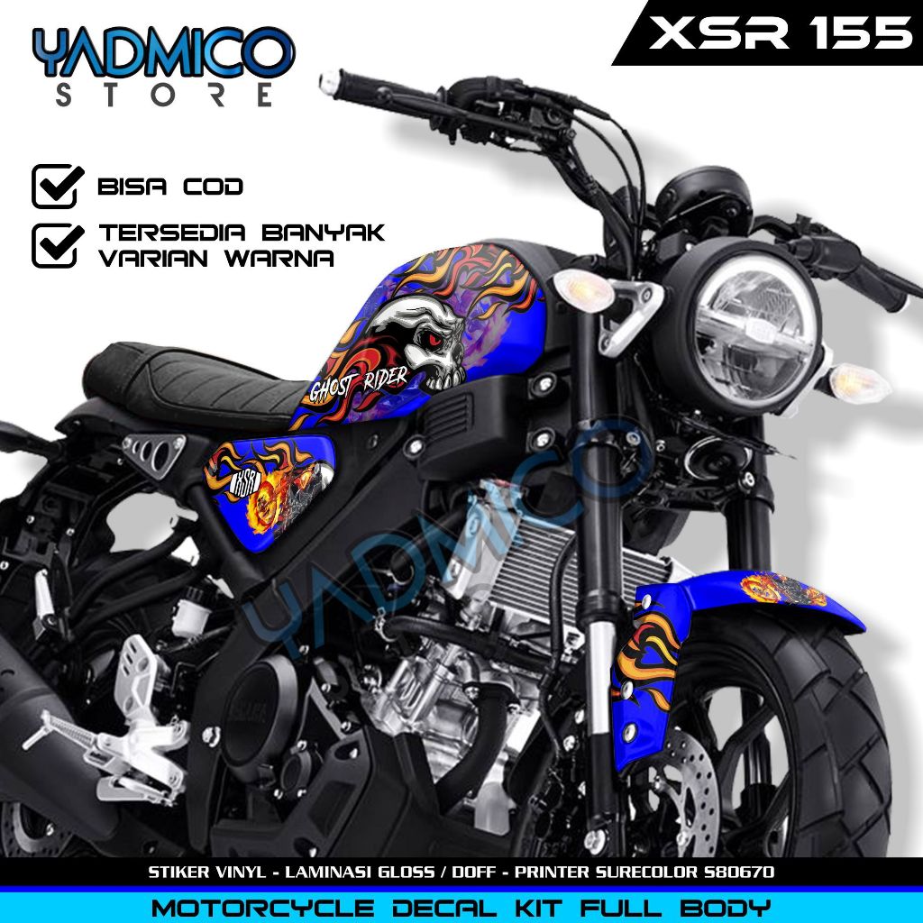 【PROMO DECAL】Stiker Motor XSR 155 Full Body / Striping Yamaha XSR 155 Fullbody / Decal XSR Variasi D