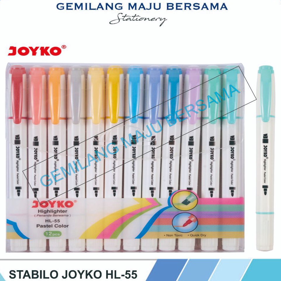 

Highlighter Stabillo Penanda Joyko HL 55 Per Set Isi 12 PcsWarna x W5R9