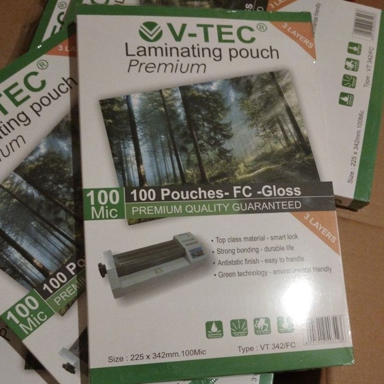 

KODE A83G PLASTIK LAMINATING V TEC A4 F4 A3