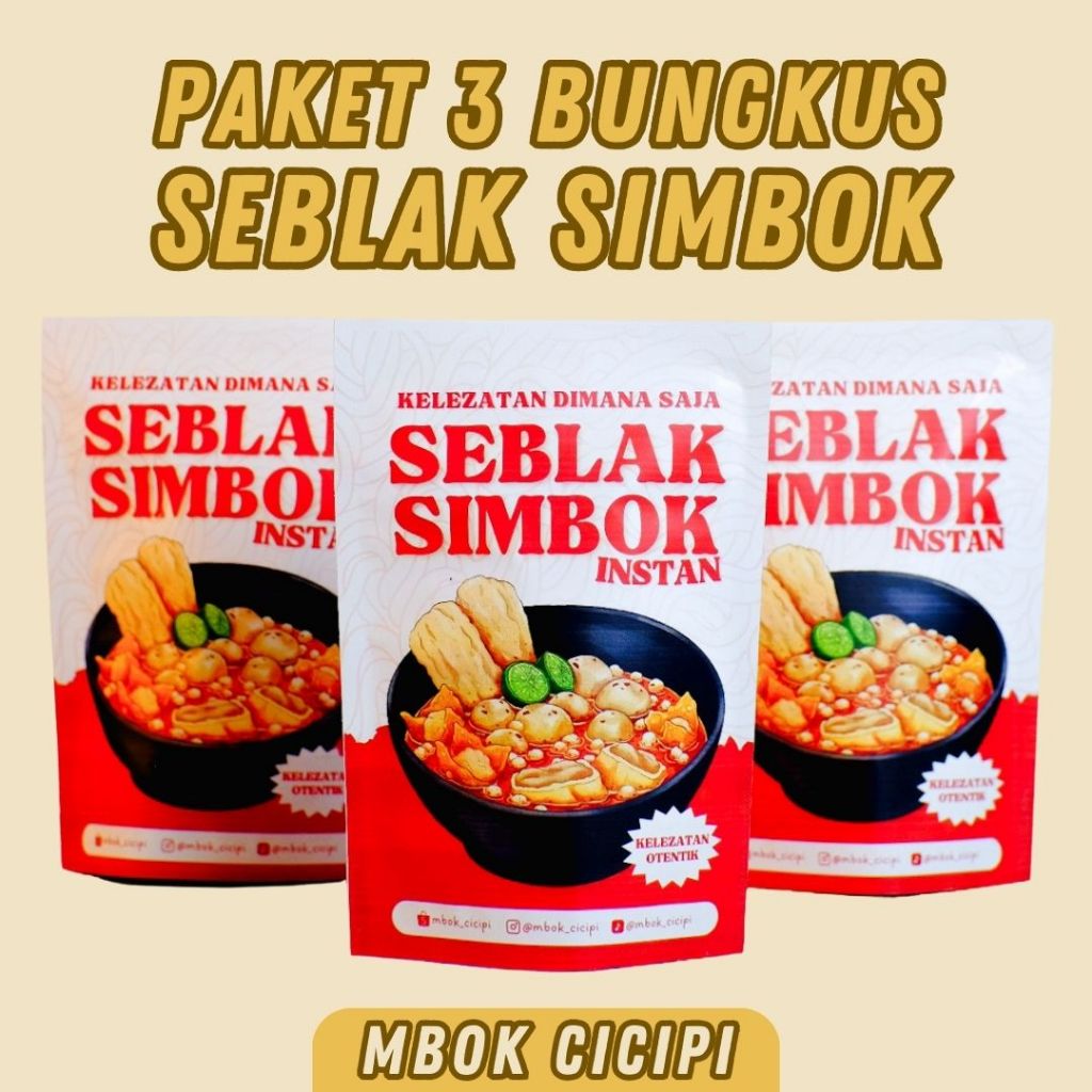 

MBOK CICIPI - BELI 3 SEBLAK SIMBOK LEBIH HEMAT