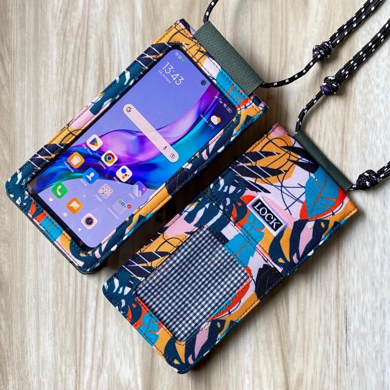 KODE L74W Dompet HP Wanita ID Card Holder dan Uang Selempang Tas HP Wanita Touchscreen Tas Selempang