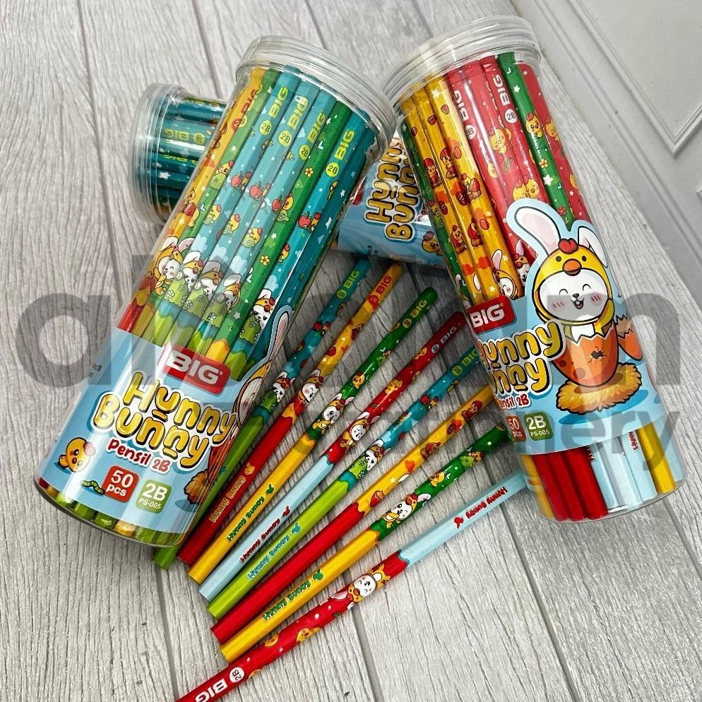

SATU POT 5 PCS Pensil 2B Big Karakter Lucu c T2M8