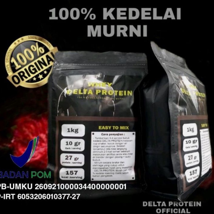 WHEY PROTEIN DELTA PROTEIN BUBUK KEDELAI PROTEIN 1 GRAM