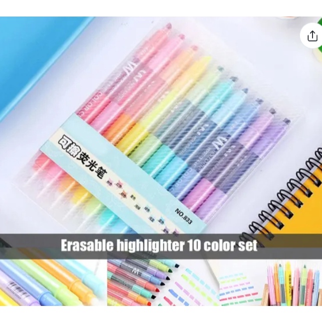 

1pcs Spidol Highlighter Cair Warna Pastel Bisa Dihapus 833 d F4N5