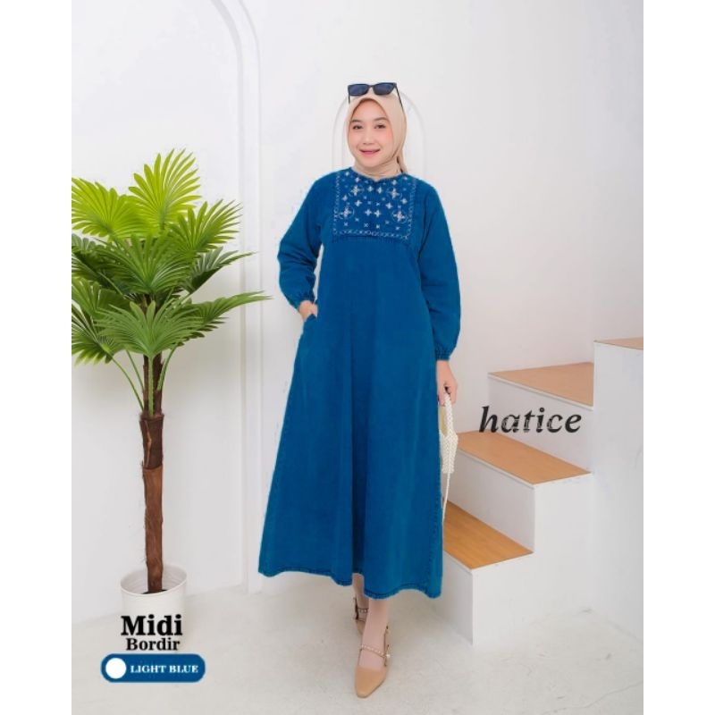 MIDI JEANS BORDIR/MIDI JEANS BORDIR HATICE
