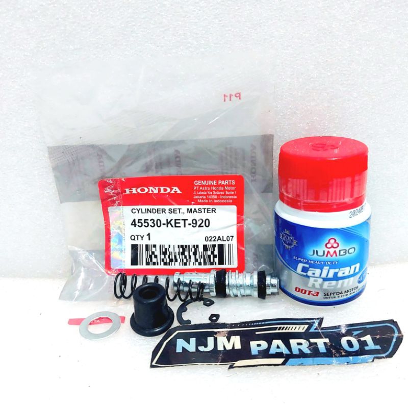 Seal Master Rem Depan + Minyak Rem Honda Karisma Supra Revo Megapro Satria fu Shogun Smas