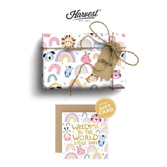 

LIMITLESS Paket Kertas Kado Kartu Ucapan Baby New Born Harvest Baby Rainbow