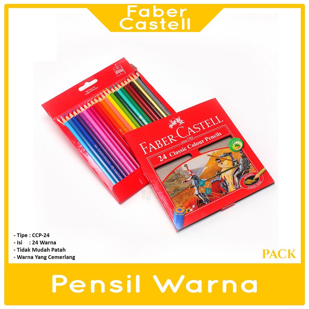

Faber Castell Pencil Color Classic 24 Warna Set f C8I9
