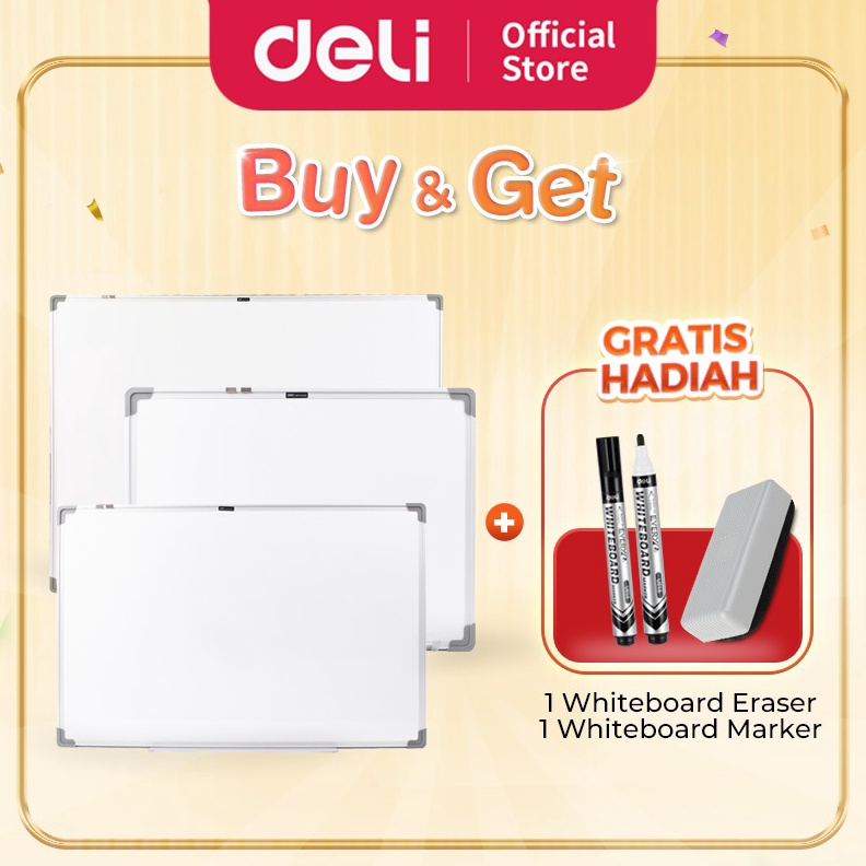 

Deli Whiteboard Papan Tulis Putih Magnetik Ukuran 45 x 6 cm Kokoh Cocok Untuk Kantor E3932A c EZ8