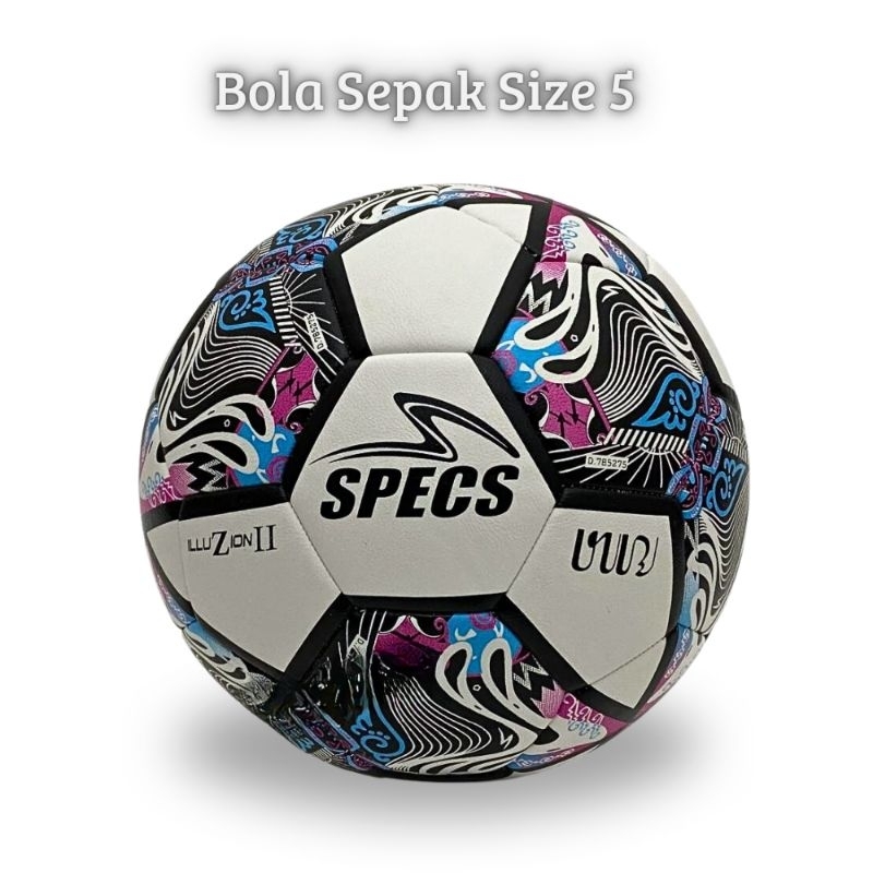 Bola Sepak Premium SPECS ILLUZION 2 Bola Kaki Murah Bola Kaki Dewasa Lapangan Besar size 5