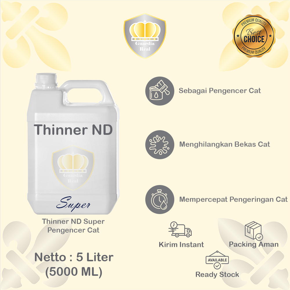 Thinner ND Super 5 Liter/ Tiner ND Super 5 Liter/ Tener ND Super 5 Liter/ Pengencer Cat 5 Liter