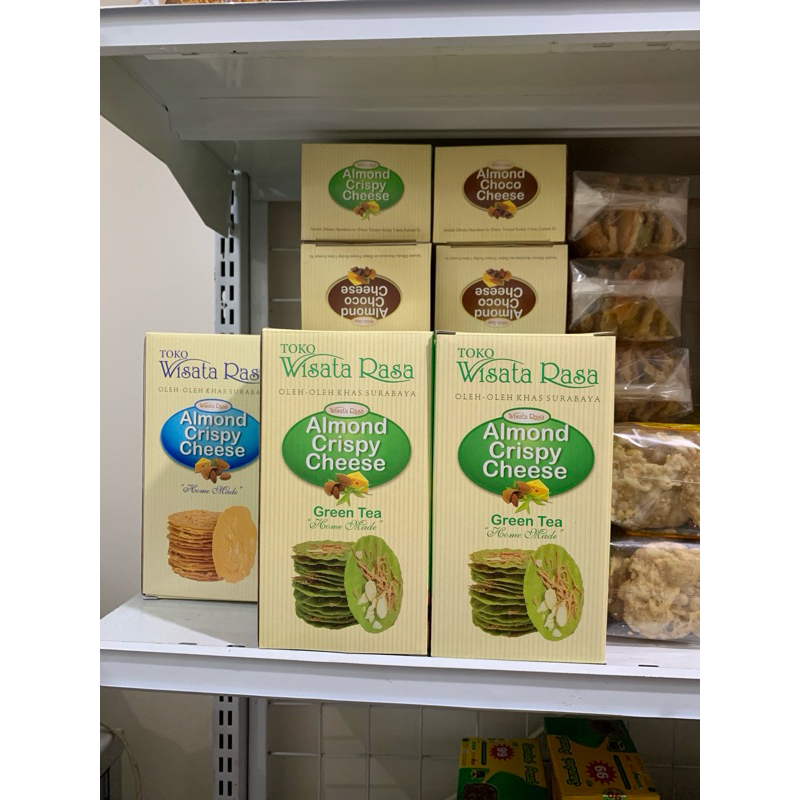 

ALMOND CRISPY WISATA RASA SURABAYA CHEESE GREEN TEA CHOCO MOCCA CHOCOLATE KUE KERING COKLAT MOKA KEJU