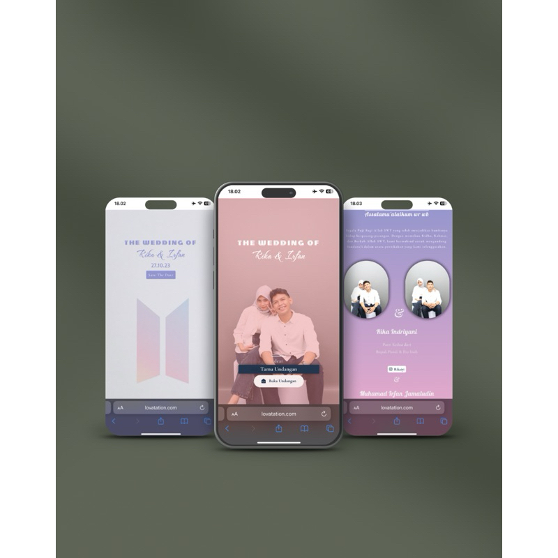 UNDANGAN PERNIKAHAN DIGITAL WEBSITE BTS KPOP