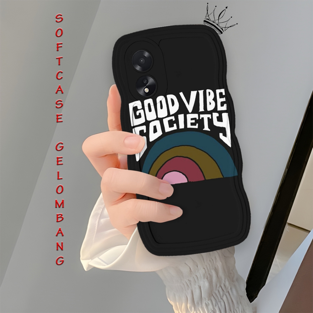 Soft Case Gelombang HP OPPO A38 - OPPO A18 - Casing Gelombang - Espa.id - Fashoin Case - Case Cewek 