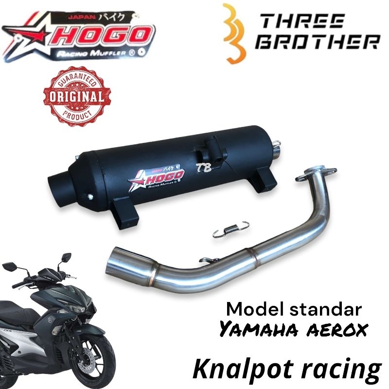 Knalpot standar racing Aerox 155 leheran stainless hogo