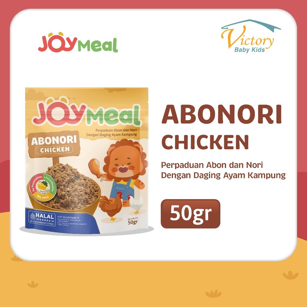 

JoyMeal AboNori CHICKEN Original 50gr | Perpaduan Abon dan Nori dengan Daging Ayam Kampung