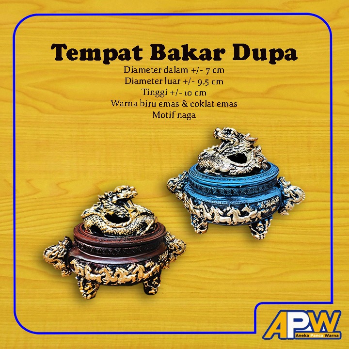 Tempat Bakar Dupa / Dupa Lingkar 4 jam Naga Emas