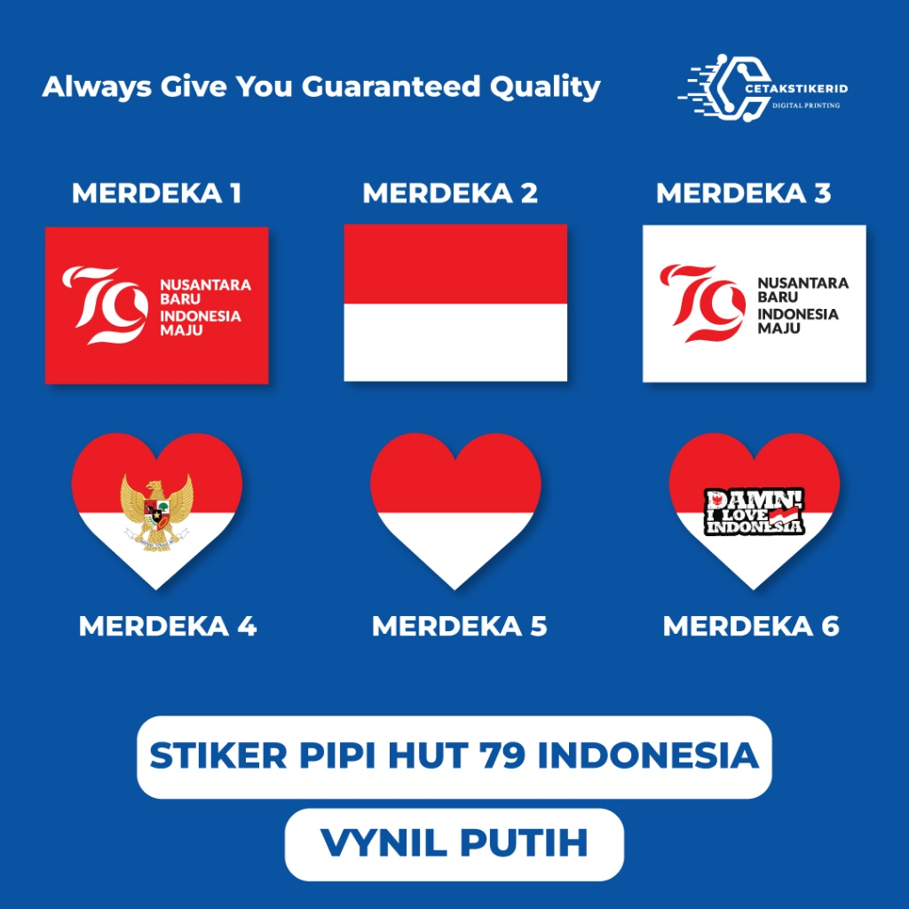 

CETAK STIKER PIPI KEMERDEKAAN RI 79 VYNIL PREMIUM