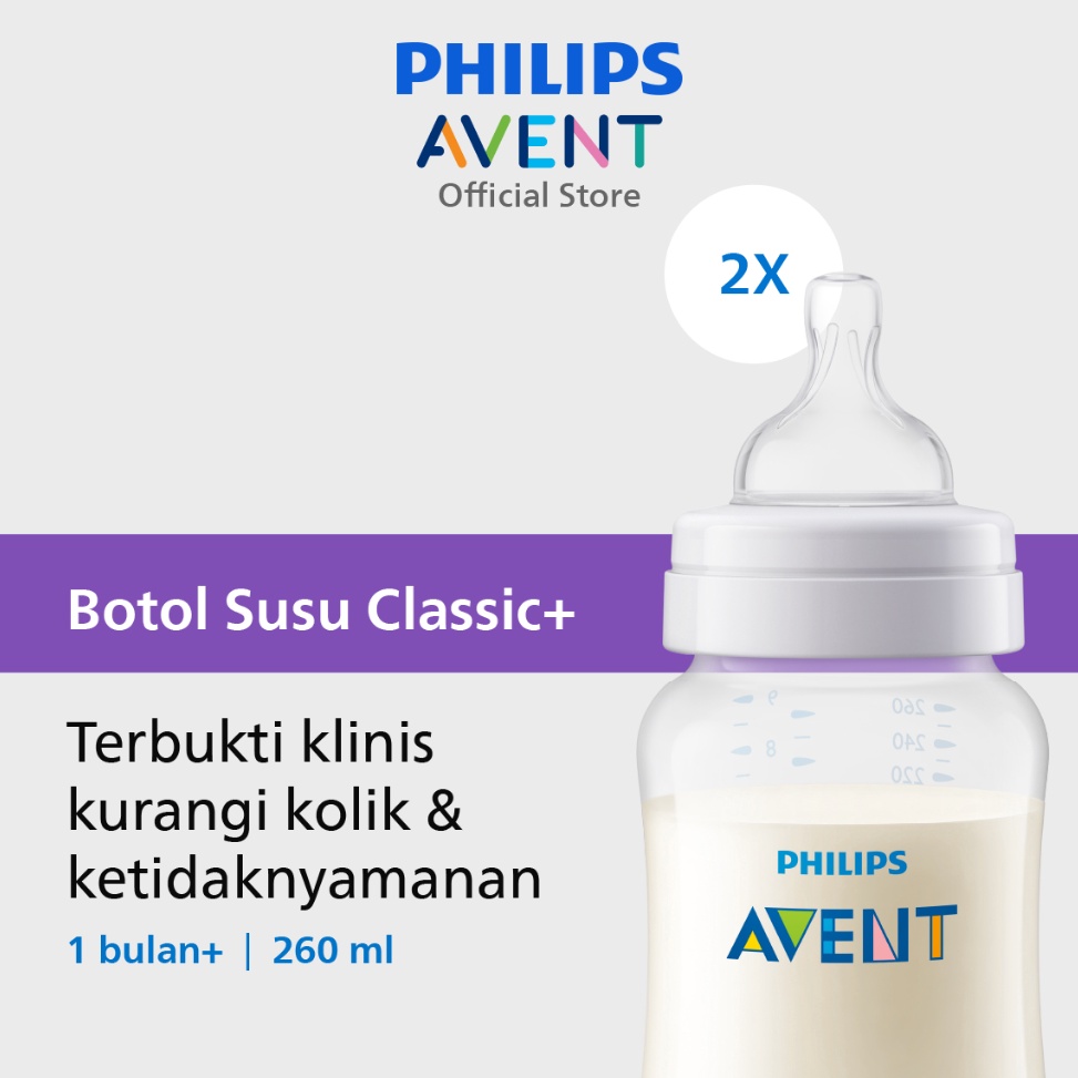 KODE PRODUK NikB74842 Philips Avent Classic Plus Bottle 26ml 1M SCF56327 Botol Susu Bayi