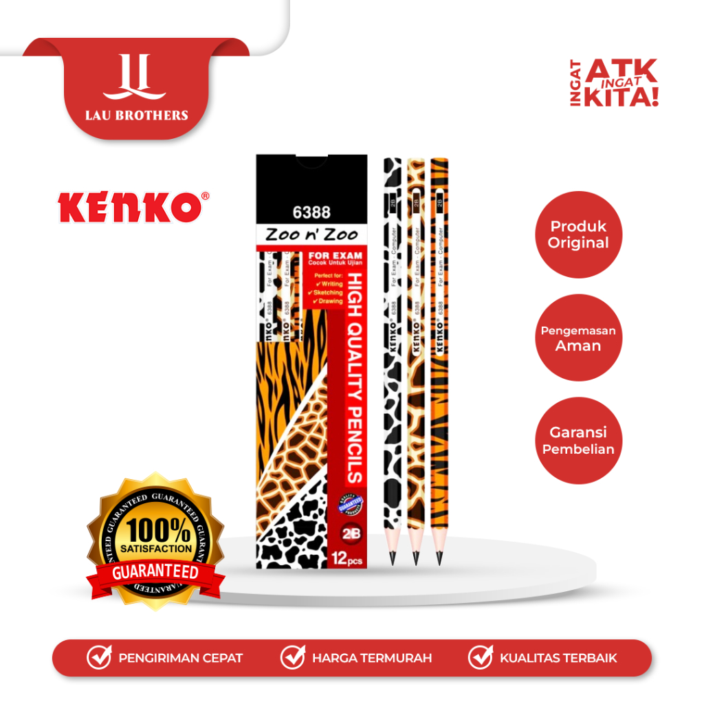 

KENKO PENSIL 2B-6388 ZOO N ZOO (1LSN/ 12PCS)