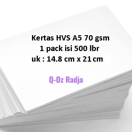 

Paper Kertas HVS Putih A5 70 Gr Isi 500 Lbr