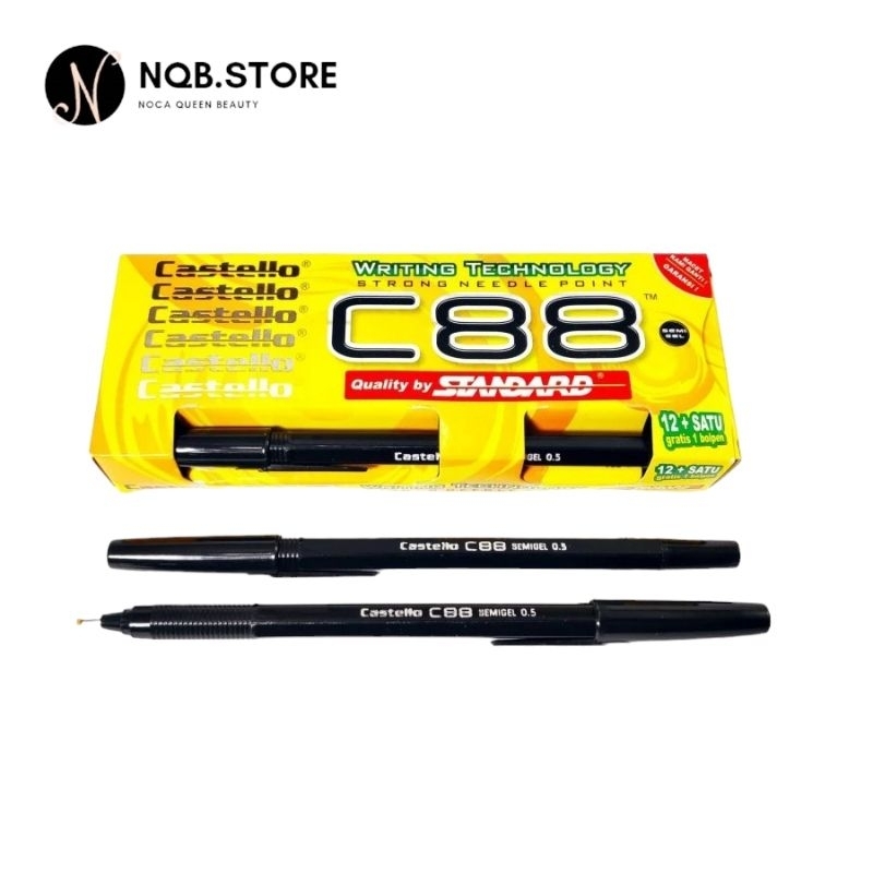 

NQB - ECER - Pulpen Standard Castello Castelo Pena HITAM Bolpoin - BIJIAN / SATUAN CASTELLO C88