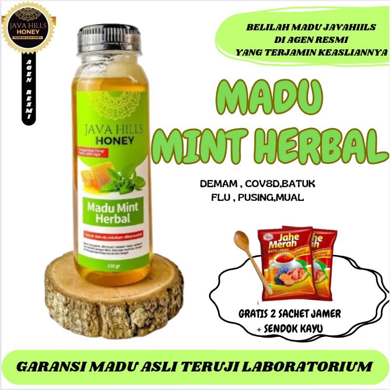 

Madu Mint Javahiils Honey Semriwing Plong Batuk Flu Pilek Sinusitis Asma Mual Kembung Halal BPOM ujilab Laboratorium Herbal seger Hangat Original Asli