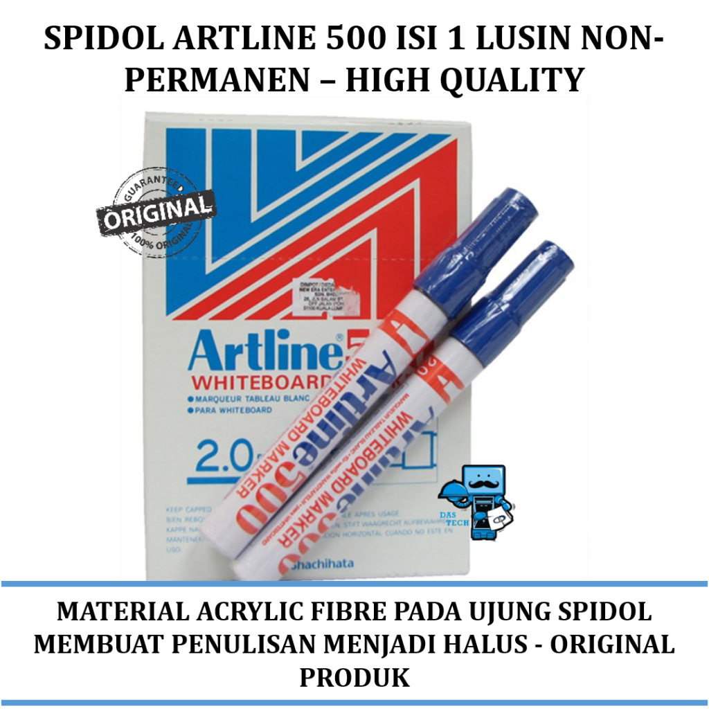 

Spidol Artline 500 isi 1 Lusin Non-Permanen