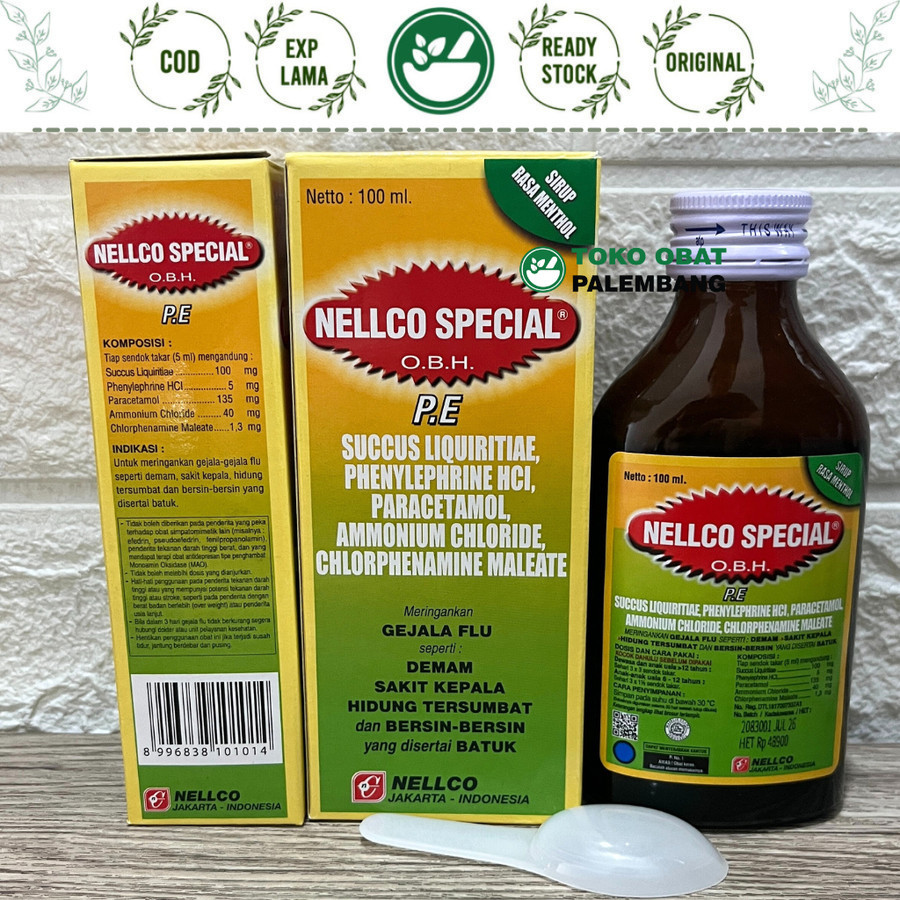NELLCO SPECIAL OBH SIRUP 100ML RASA MENTHOL NELCO SPECIAL P.E O.B.H